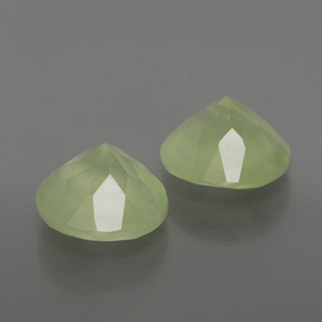Gemas de prehnita verde natural de 3,69 ct, transparente, transparente / translúcido