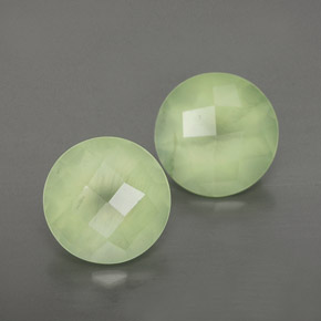Gemas de prehnita verde natural de  ct, transparente, transparente / translúcido