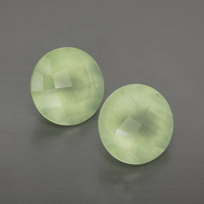 Gemas de prehnita verde natural de  ct, transparente, transparente / translúcido