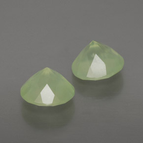 Gemas de prehnita verde natural de  ct, transparente, transparente / translúcido