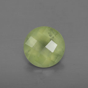 Prehnita verde natural de 1,73 ct, transparente, transparente / translúcido