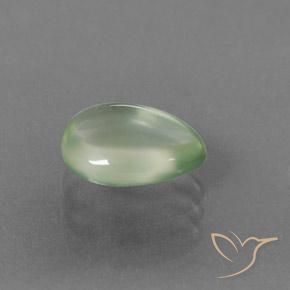 Prehnite Verde lima pálido natural de 2.50 ct, En forma de pera, Transparente