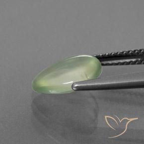 Prehnite Verde lima pálido natural de 2.50 ct, En forma de pera, Transparente