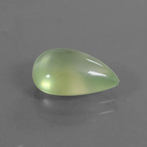 Prehnita verde natural de 2,92 ct, en forma de pera, transparente