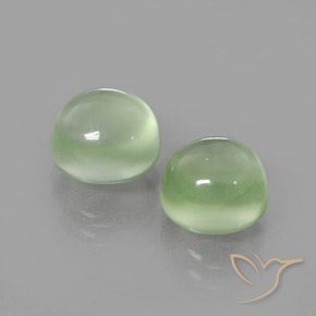 Gemas de Prehnite Verde muy claro natural de 5.68 ct, Redondo, Transparente