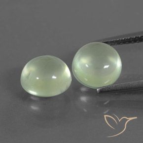 4.36ctw Natural Verde pera pálido Prehnite, Redondo, Transparente