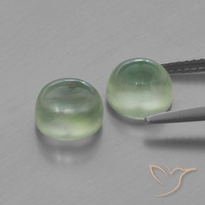 Gemas de Prehnite Verde amarillo claro natural de 4.75 ct, Redondo, Transparente