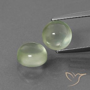 5.09ctw Natural Verde pálido Prehnite, Redondo, Transparente