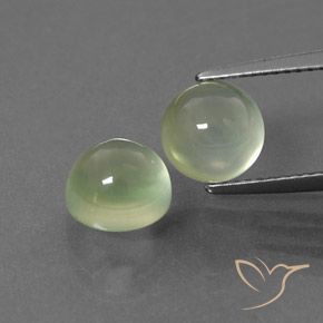 5.49ctw Natural Verde claro Prehnite, Redondo, Transparente