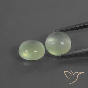 3.88ctw Natural Verde pera pálido Prehnite, Redondo, Transparente