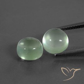 5.84ctw Natural Verde muy claro Prehnite, Redondo, Transparente