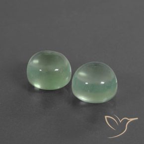 Gemas de Prehnite Verde muy claro natural de 5.84 ct, Redondo, Transparente