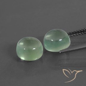 Gemas de Prehnite Verde muy claro natural de 5.84 ct, Redondo, Transparente