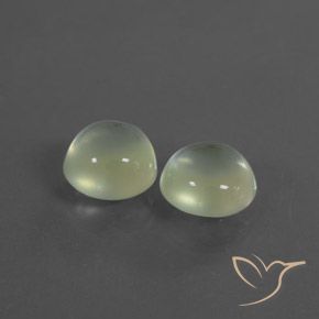 Gemas de Prehnite Verde cálido natural de 4.00 ct, Redondo, Transparente