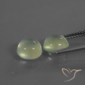 Gemas de Prehnite Verde cálido natural de 4.00 ct, Redondo, Transparente