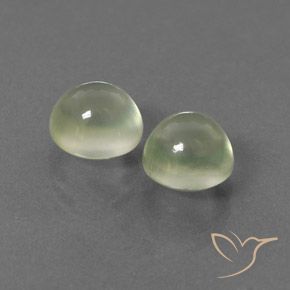 Gemas de Prehnite Verde cálido natural de 4.68 ct, Redondo, Transparente