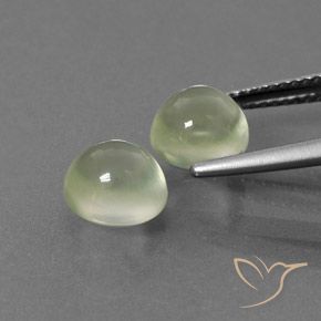 Gemas de Prehnite Verde cálido natural de 4.68 ct, Redondo, Transparente