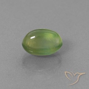 Prehnite Verde lima natural de 4.55 ct, Ovalada, Transparente