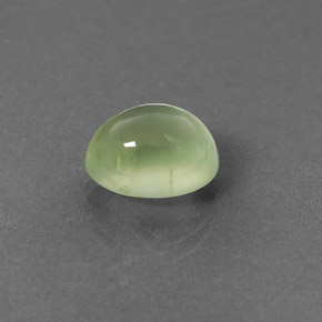 Prehnita verde natural de 4,45 ct, corte óvalo, transparente