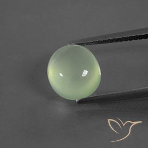 4.35ct Natural Verde claro Prehnite, Ovalada, Transparente