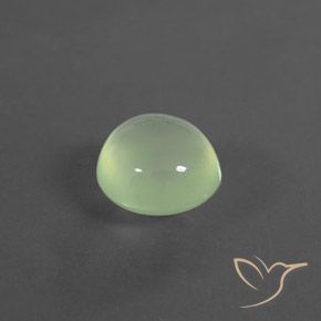Prehnite Verde claro natural de 4.35 ct, Ovalada, Transparente