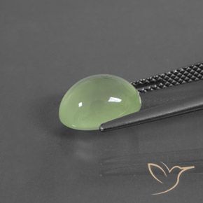 Prehnite Verde amarillo natural de 4.00 ct, Ovalada, Transparente