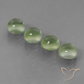 Gemas de Prehnite Verde amarillo natural de 4.88 ct, Redondo, Transparente