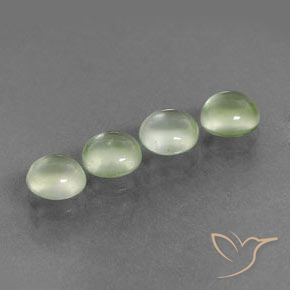 Gemas de Prehnite Verde muy claro natural de 2.98 ct, Redondo, Transparente