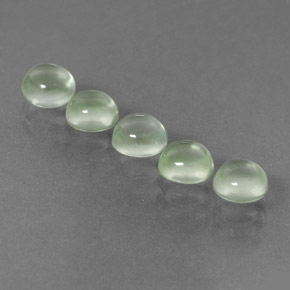 Gemas de prehnita verde natural de  ct, corte redondo, transparente
