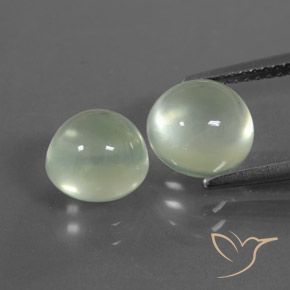 5.30ctw Natural Verde muy claro Prehnite, Redondo, Transparente