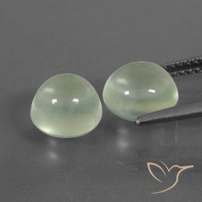 Gemas de Prehnite Verde muy claro natural de 5.30 ct, Redondo, Transparente