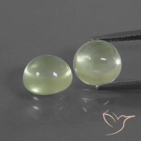 4.09ctw Natural Verde amarillento Prehnite, Redondo, Transparente