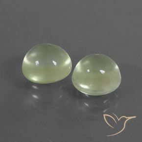 Gemas de Prehnite Verde amarillento natural de 4.09 ct, Redondo, Transparente