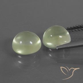 Gemas de Prehnite Verde amarillento natural de 4.09 ct, Redondo, Transparente