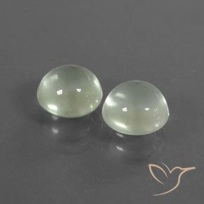 Gemas de Prehnite Verde muy claro natural de 3.23 ct, Redondo, Transparente