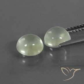 Gemas de Prehnite Verde muy claro natural de 3.23 ct, Redondo, Transparente