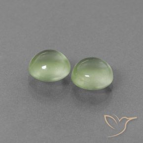 Gemas de Prehnite Verde amarillo natural de 3.24 ct, Redondo, Transparente
