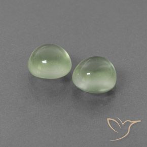 Gemas de Prehnite Verde amarillo natural de 3.67 ct, Redondo, Transparente