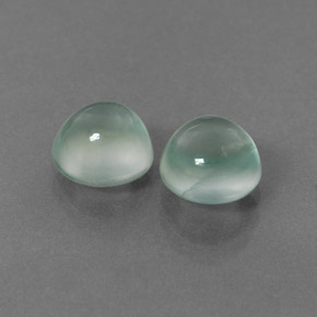 Gemas de prehnita verde natural de  ct, corte redondo, transparente