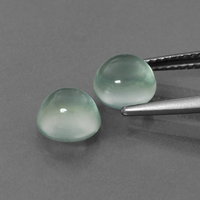 Gemas de prehnita verde natural de  ct, corte redondo, transparente
