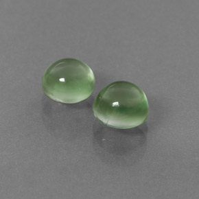 Gemas de prehnita verde natural de  ct, corte redondo, transparente