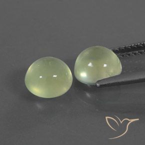 Gemas de Prehnite Verde amarillento natural de 2.67 ct, Redondo, Transparente