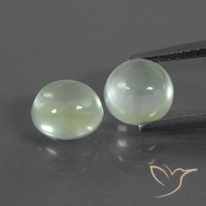 3.19ctw Natural Verde muy claro Prehnite, Redondo, Transparente