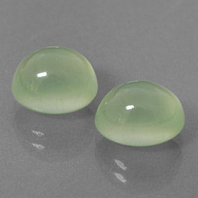 Gemas de prehnita verde natural de 7,43 ct, transparente, transparente / translúcido