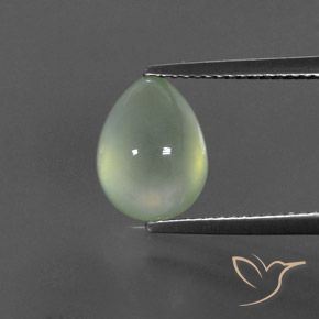 3.28ct Natural Verde claro Prehnite, En forma de pera, Transparente