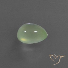 Prehnite Verde claro natural de 3.28 ct, En forma de pera, Transparente