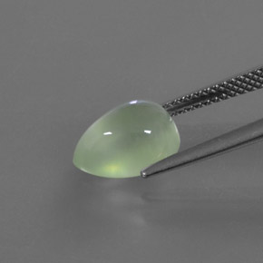 Prehnite Verde natural de 3.15 ct, En forma de pera, Transparente