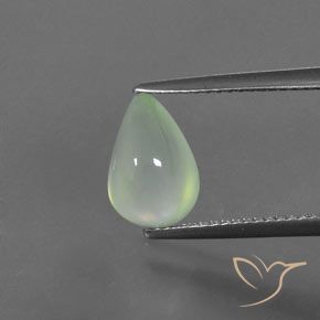 2.80ct Natural Verde amarillento pálido Prehnite, En forma de pera, Transparente