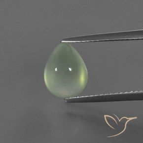 2.56ct Natural Verde pera pálido Prehnite, En forma de pera, Transparente