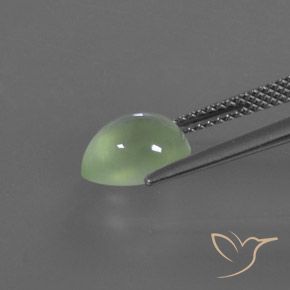 Prehnite Verde pera pálido natural de 2.56 ct, En forma de pera, Transparente